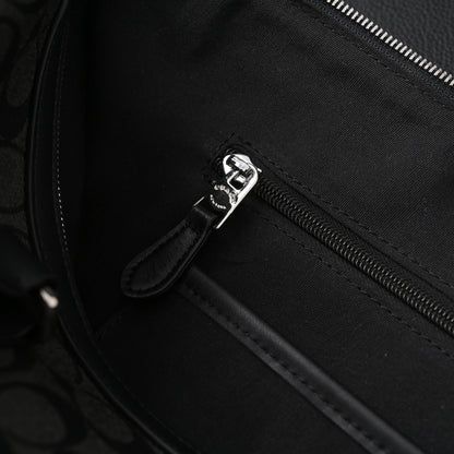 Coach Metropolitan Duffel Bag in Signature Black Canvas