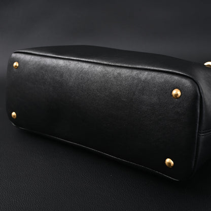 Miu Miu Leather Tote Bag – Classic Black