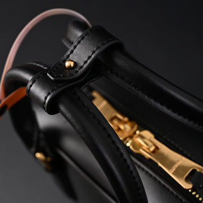 Miu Miu Black Matelassé Leather Satchel Bag – Mini Top Handle