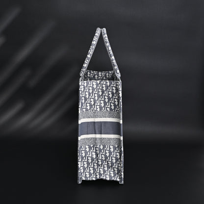 Christian Dior Large Book Tote – Grey Oblique Embroidery